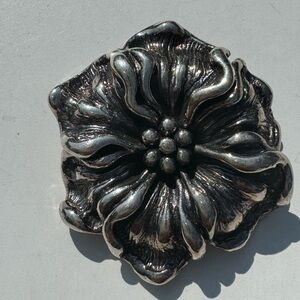 Vintage CFJ Thai Silver Flower pendant